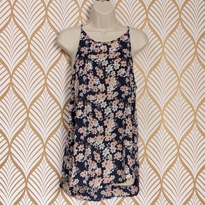 Cotton On, Blue Floral Tank, Size Medium